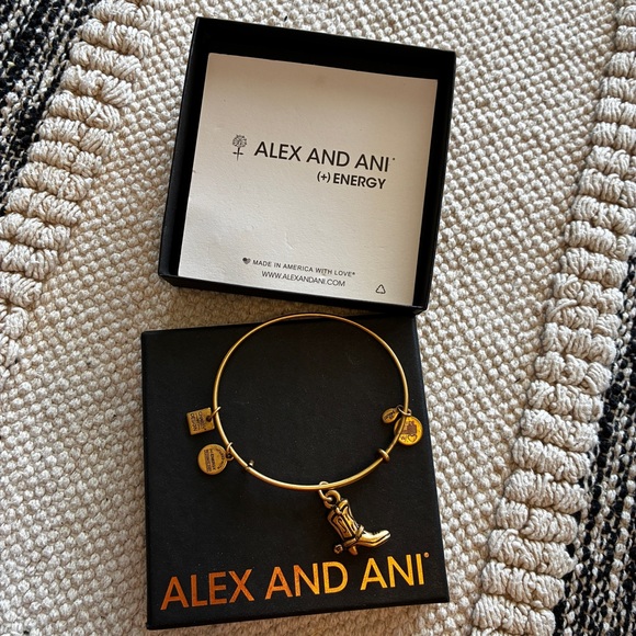 Alex and Ani Cowboy Boot Charm Bracelet - Picture 2 of 4